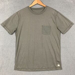 Vuori Tradewind T-Shirt‎ Mens Large Green/Gray Athletic Stretch Training Workout